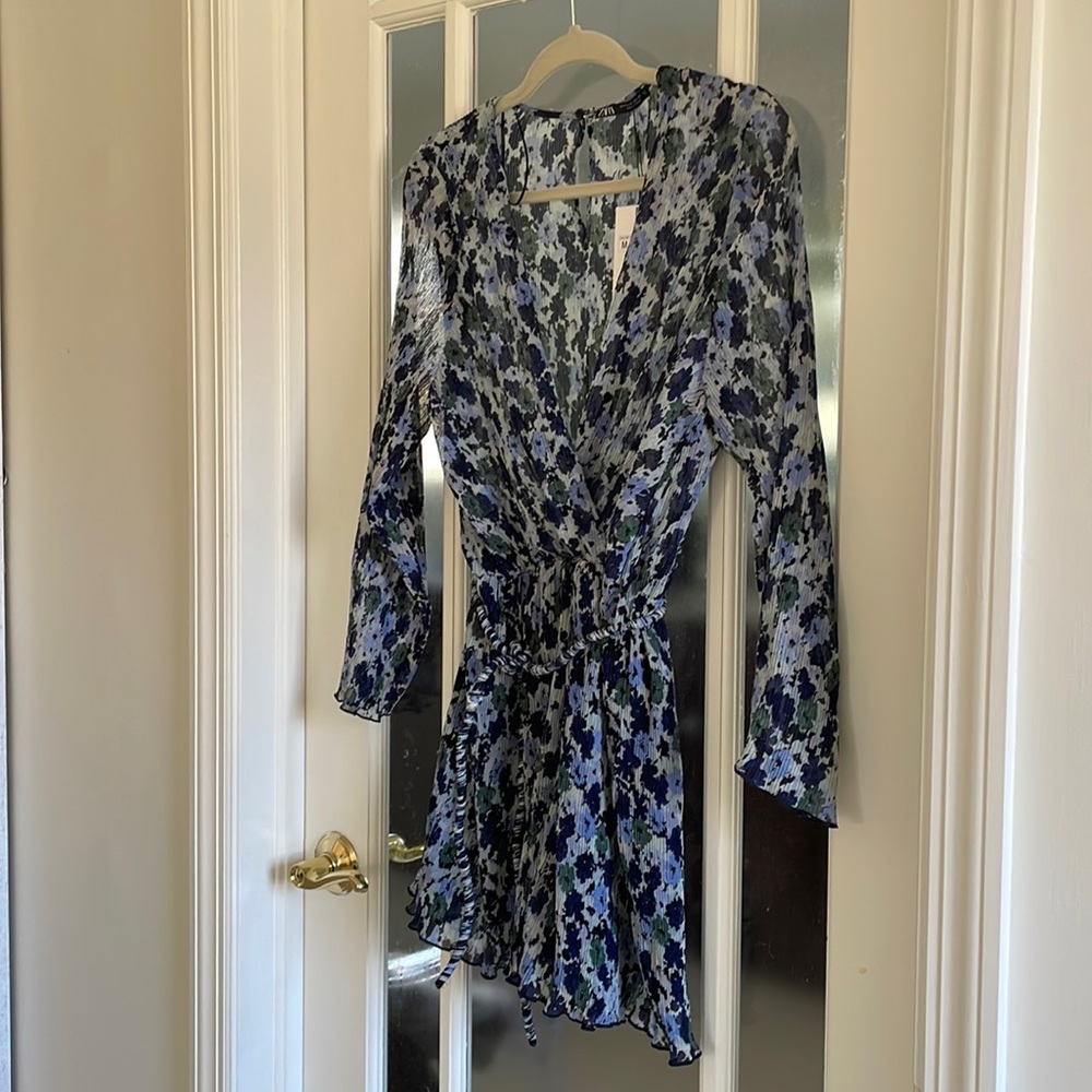 Zara Blue Floral Romper